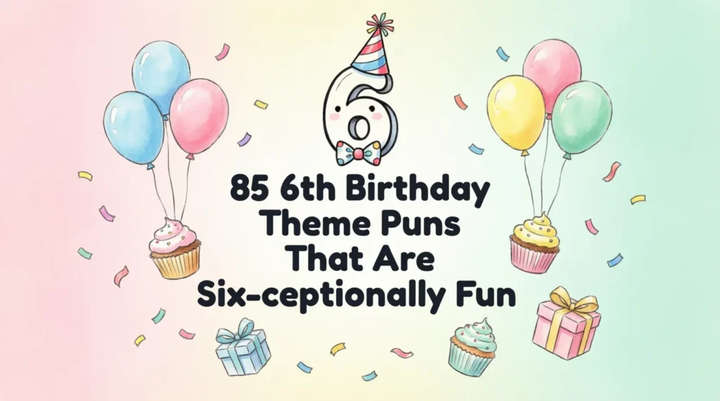 6th birthday theme puns